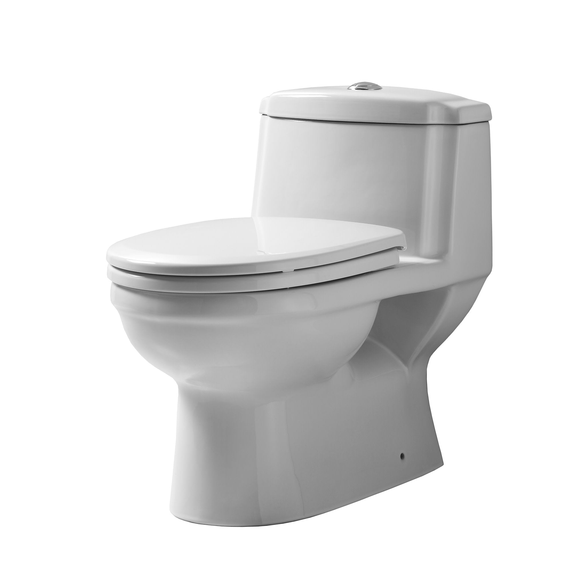 Whitehaus Whmfl3222 Magic Flush Dual Flush One Piece Elongated Toilet With Slow Close Seat White