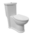 Whitehaus Whmfl3364 Magic Flush Eco Friendly One Piece Elongated Toilet With A Sophonic Dual Flush System White