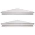 Porch Den Brugger Whitewashed Wood Floating Corner Shelves Set Of 2