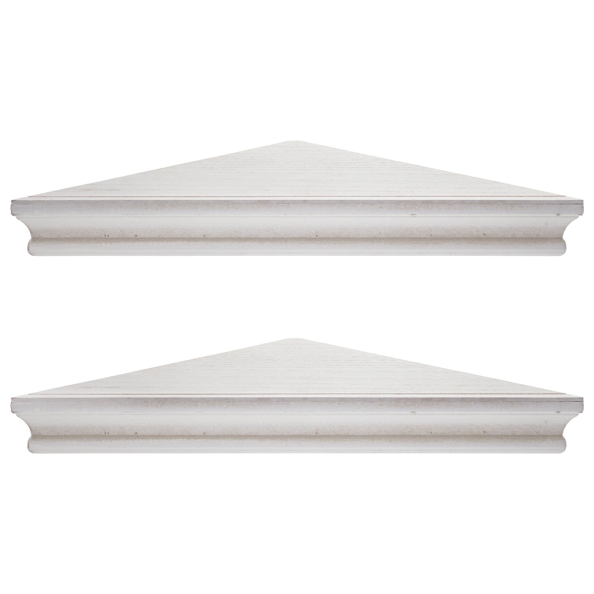 Porch Den Brugger Whitewashed Wood Floating Corner Shelves Set Of 2