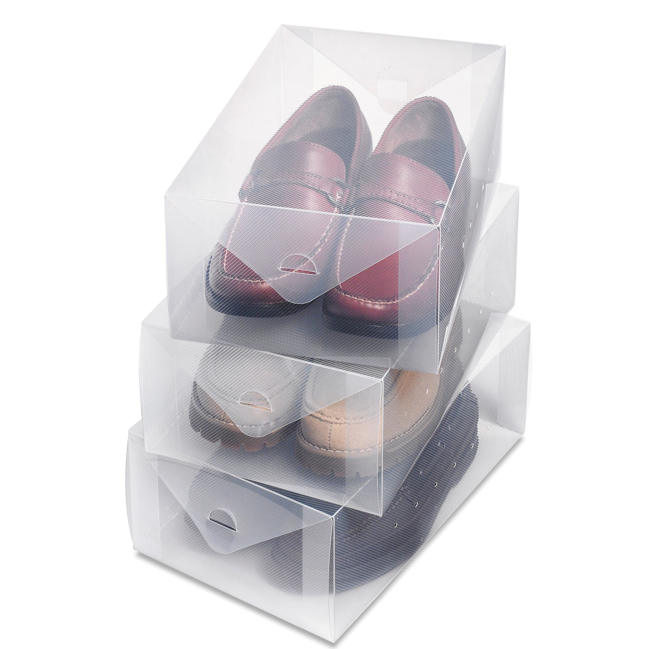 Whitmor 6362 2692 3 3 Ct Clear Plastic Mens Boot Boxes