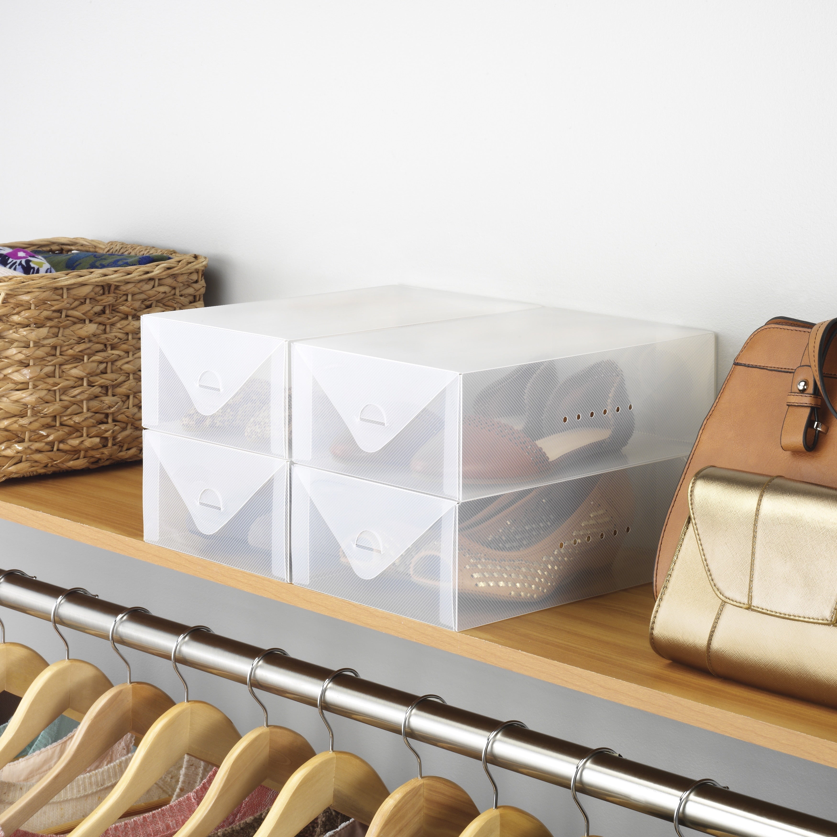 Whitmor 6362 2691 4 4 Ct Clear Plastic Womens Shoe Box