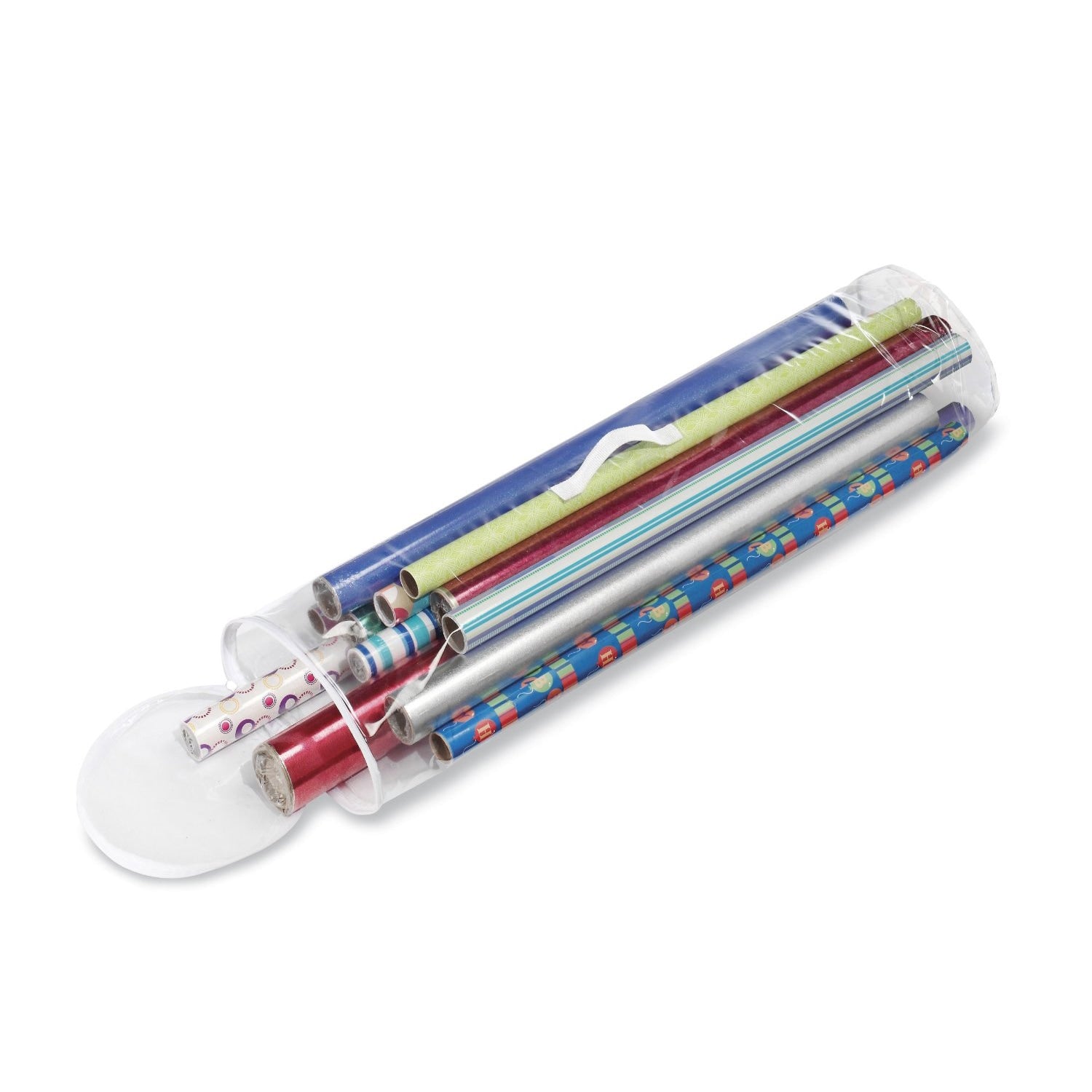 Whitmor Clear Gift Wrap Organizer Zippered Storage For 25 Rolls