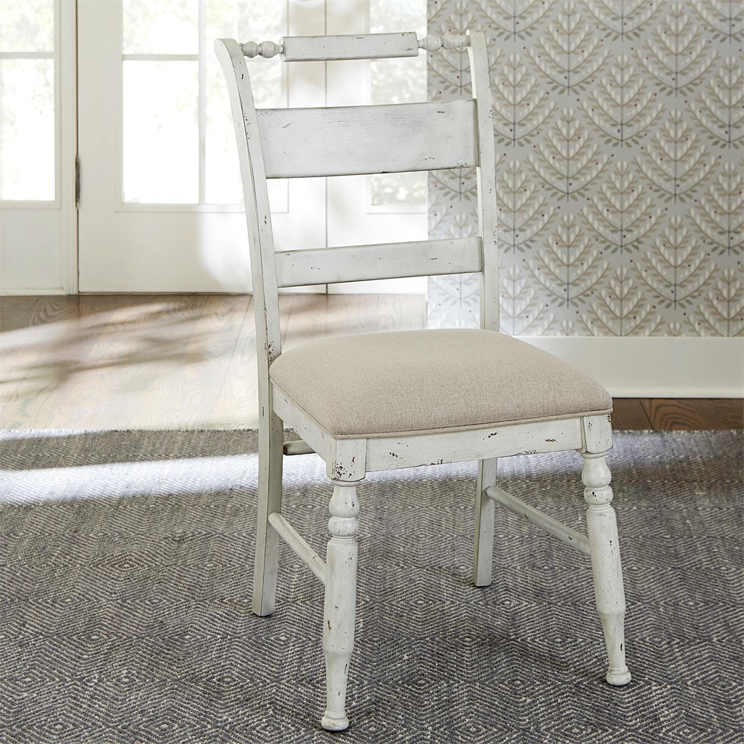 Whitney Antique Linen With Weathered Grey Side Chair Set Of 2