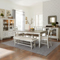 Whitney Antique Linen 6 Piece Rectangular Table Set