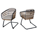 Wicker Dining Chair Set Of 2 For Patio Balcony Or Garden Space