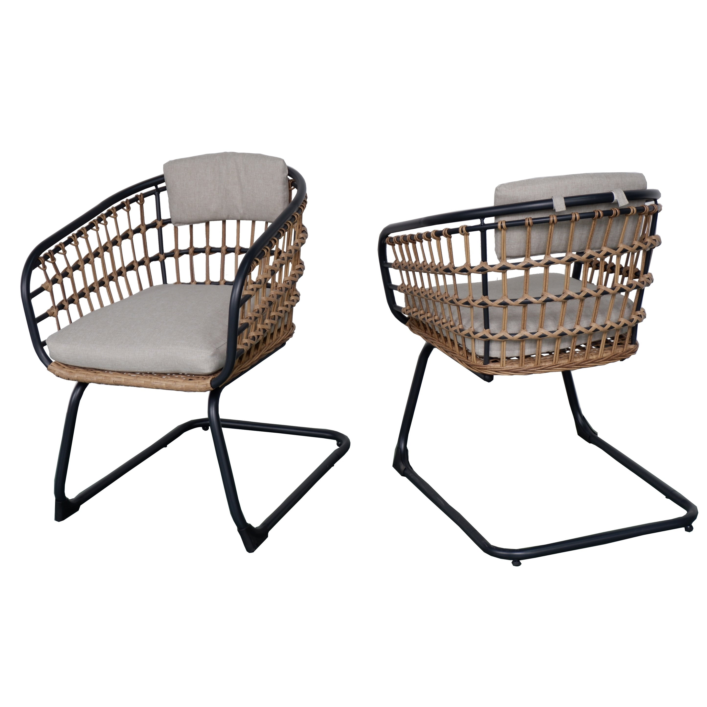 Wicker Dining Chair Set Of 2 For Patio Balcony Or Garden Space