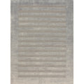 Wide Stripe Handloomed Viscose Light Beige Area Rug