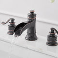Widespread 3 Hole Bathroom Faucet With Drain Assembly