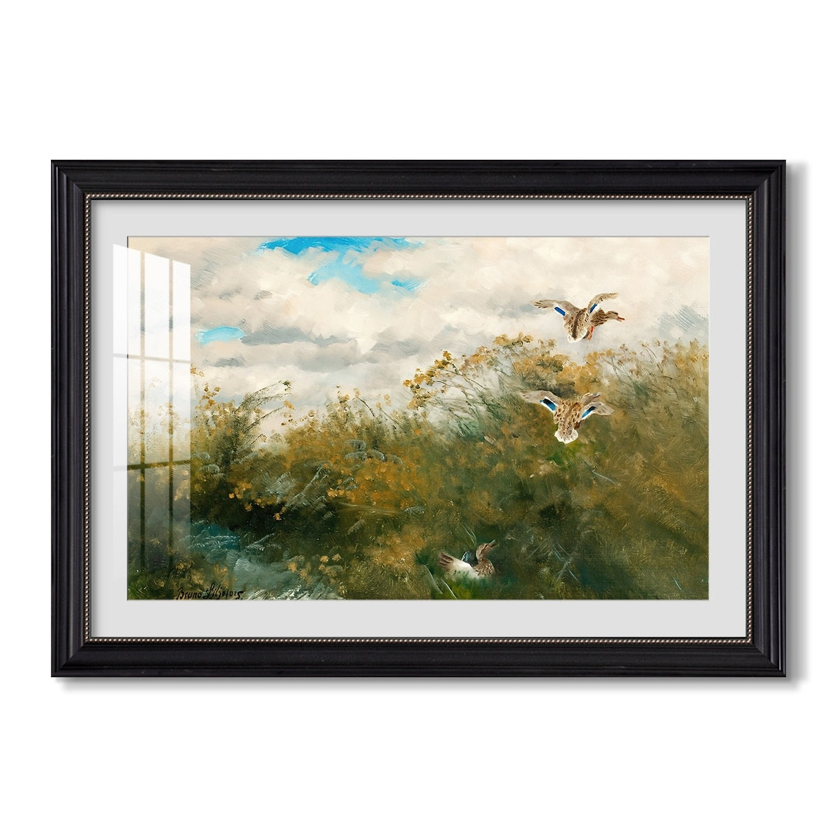 Wild Ducks 1890 Bruno Liljefors Custom Framed Print