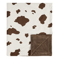 Wild West Cow Collection Boy Baby Receiving Security Swaddle Blanket Brown And Cream Western Southern Country Animal