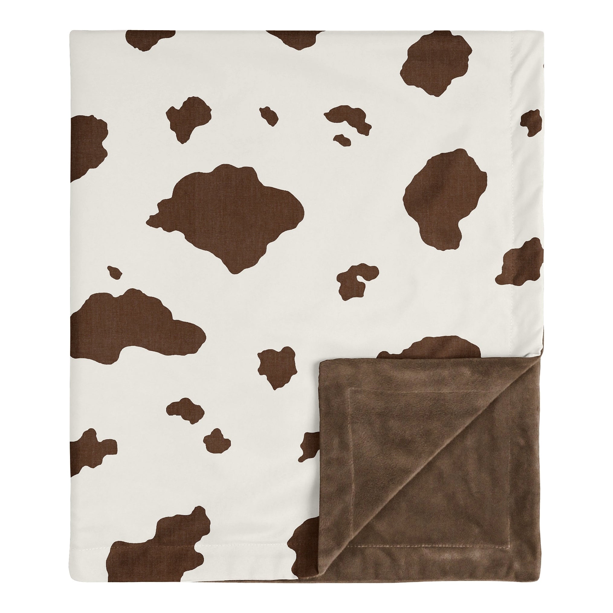 Wild West Cow Collection Boy Baby Receiving Security Swaddle Blanket Brown And Cream Western Southern Country Animal