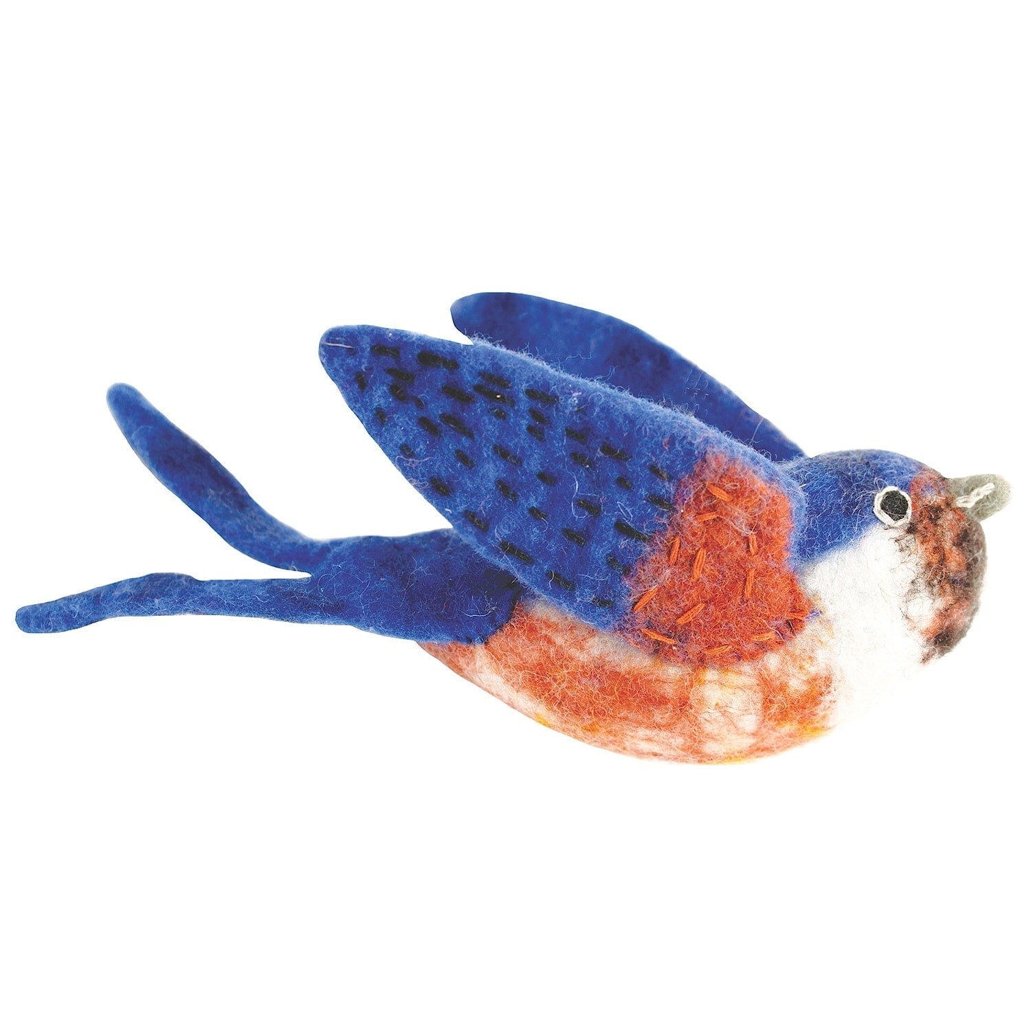 Wild Woolies Felt Barn Swallow Garden Ornament Nepal N A