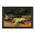 Wildbach Mid 19Th Century Friedrich Gauermann Custom Framed Canvas