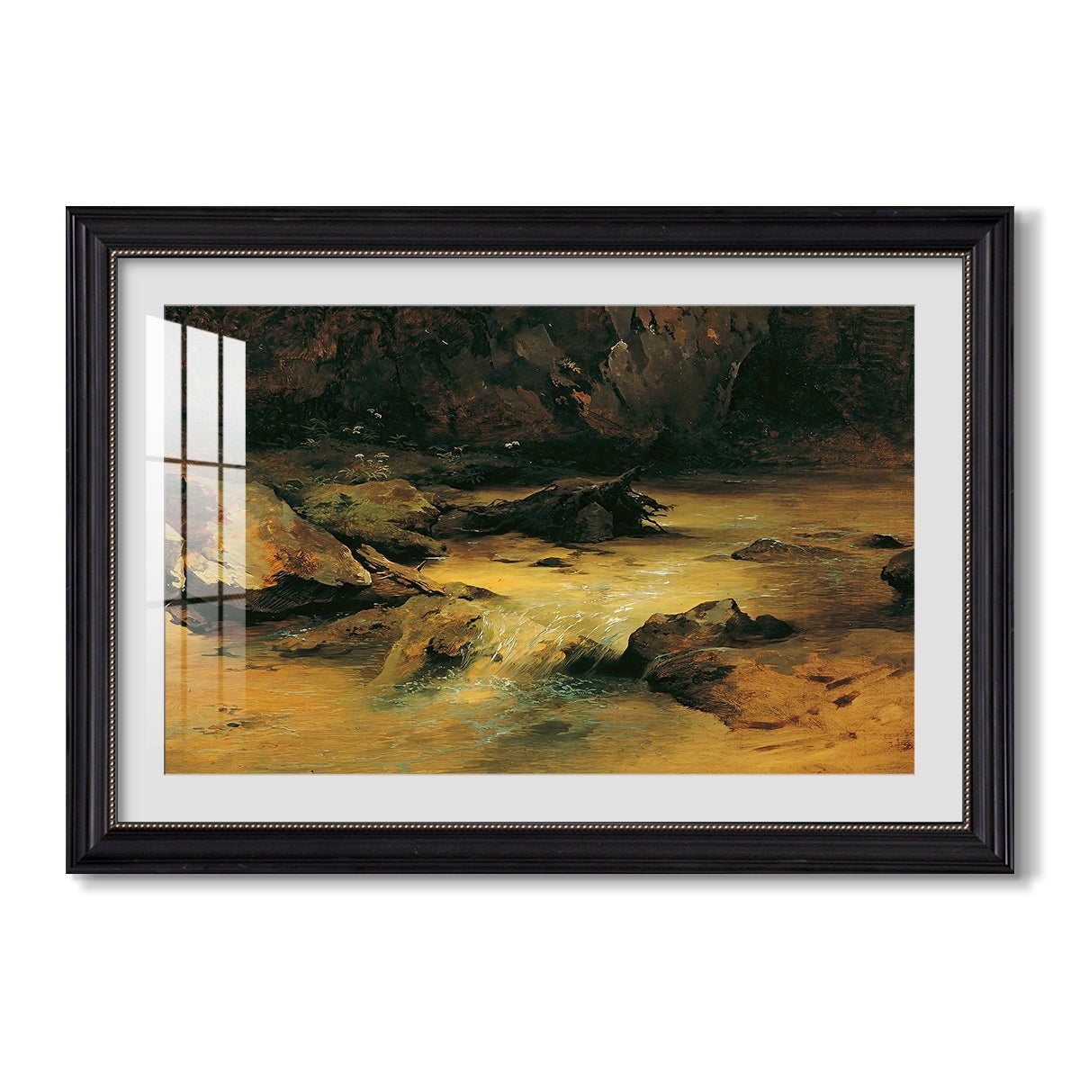 Wildbach Mid 19Th Century Friedrich Gauermann Custom Framed Print