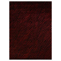 Wilderness Hand Knotted Wool Bamboo Silk Black Red Area Rug 56 X 8