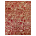 Wilderness Hand Knotted Wool Bamboo Silk Red Gold Area Rug 86 X 116