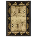 Wildlife Collection Beige Black Area Rug