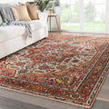 Wilkes Hand Knotted Medallion Pink Multicolor Area Rug 6X9