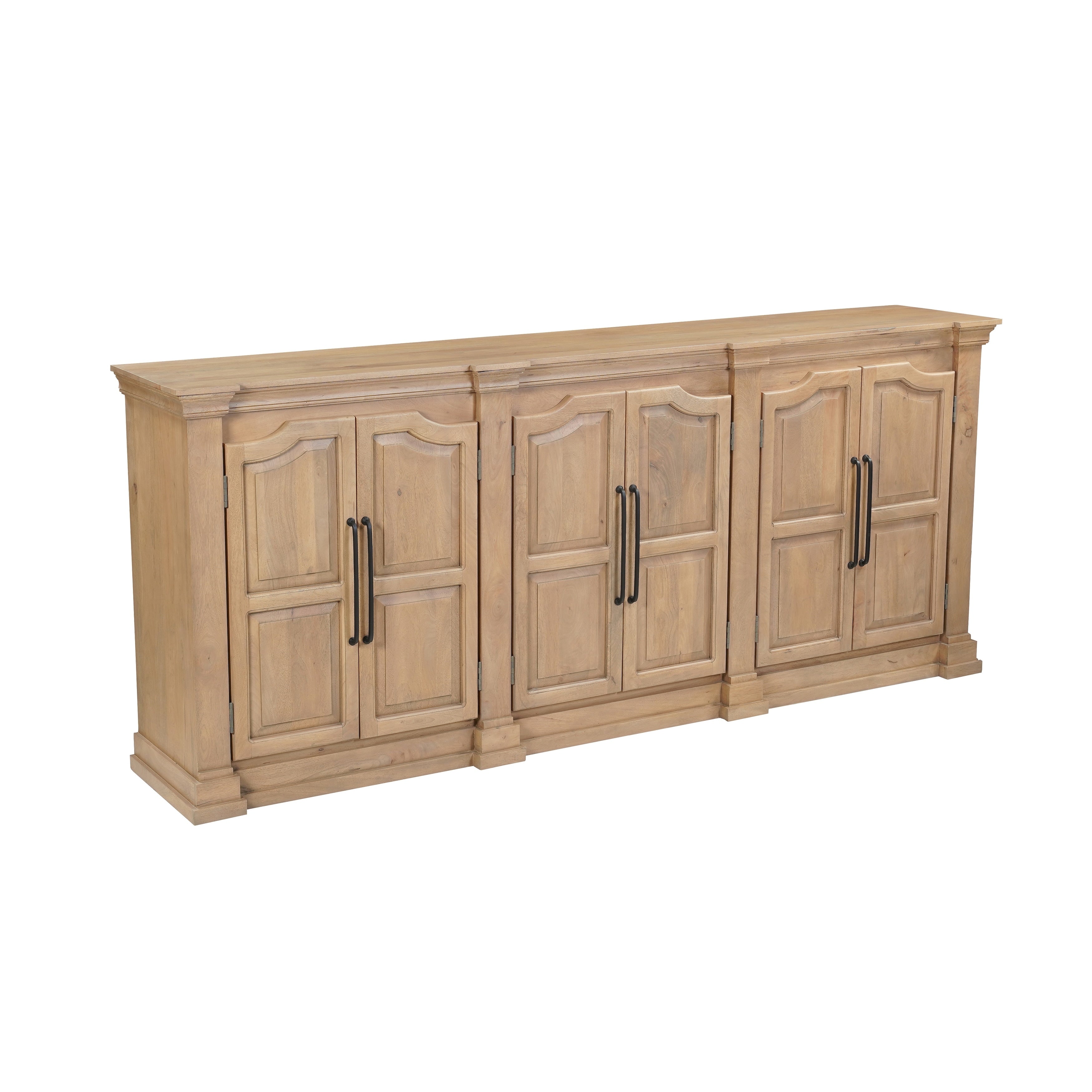 Willow Solid Mango Wood 6 Door Sideboard With Arched Panel Design N A