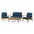 Willowbrook Acacia Wood 4 Seater Chat Set By Christopher Knight Home