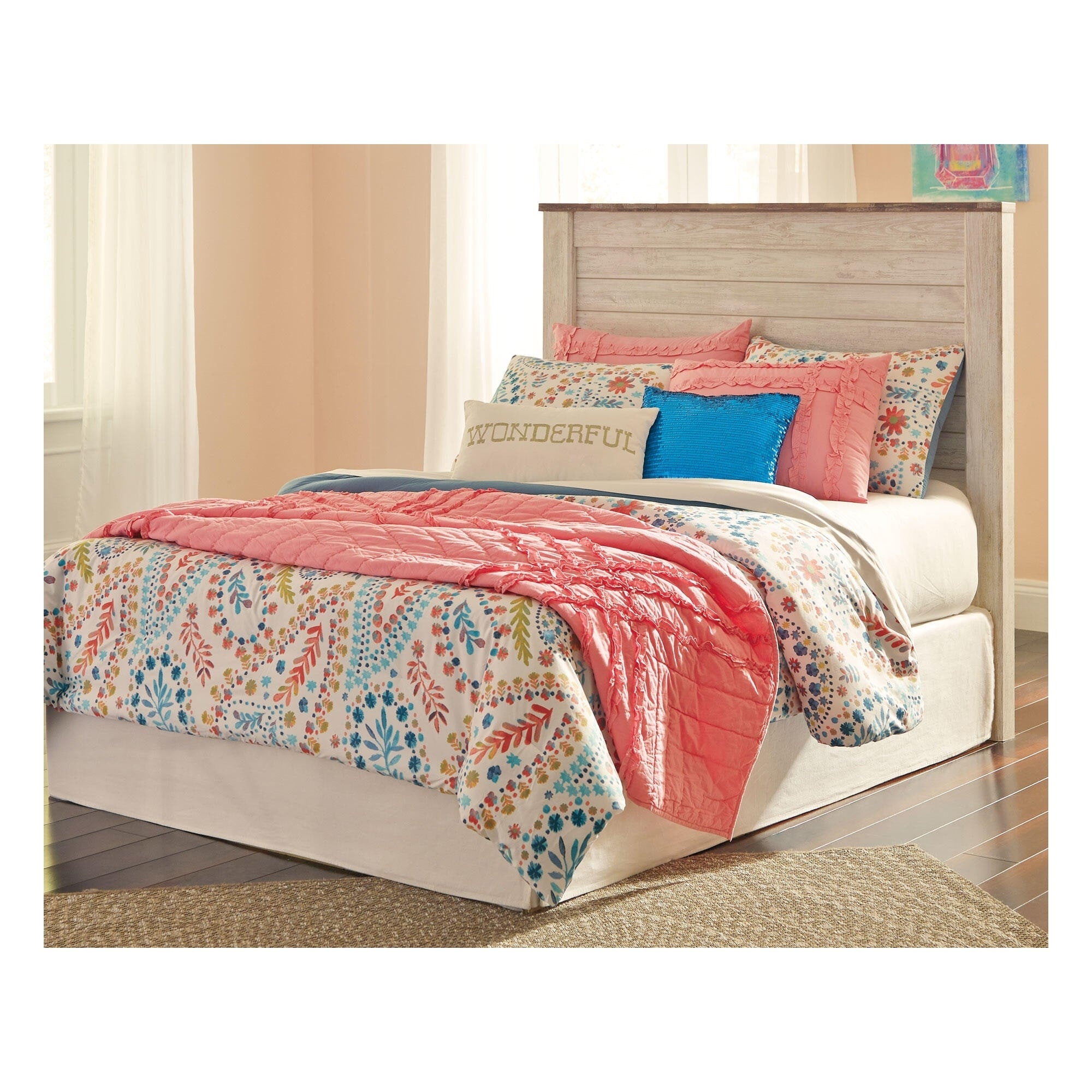 Willowton Full Panel Headboard White Wash