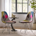 Wilmette Patchwork Fabric Chair By Christopher Knight Home Set Of 2