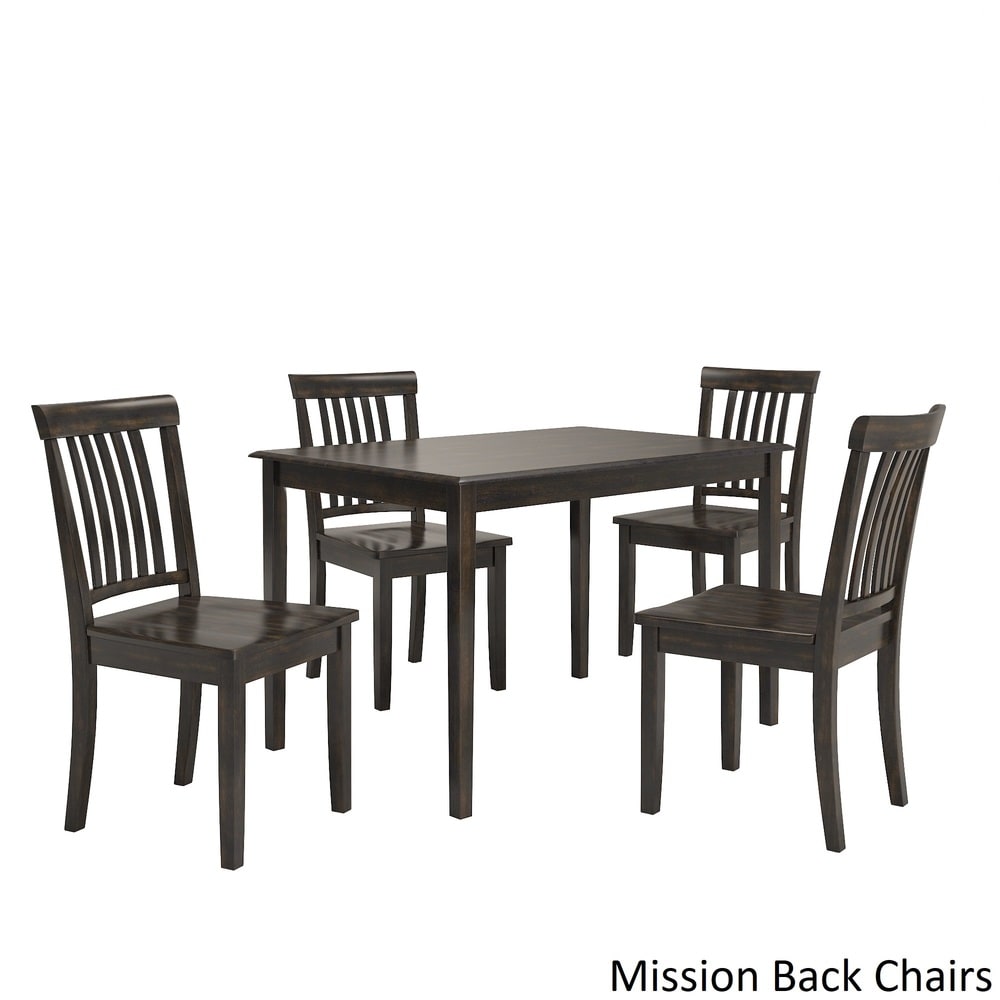 Wilmington Ii 48 Inch Rectangular Antique Black 5 Piece Dining Set By Inspire Q Classic