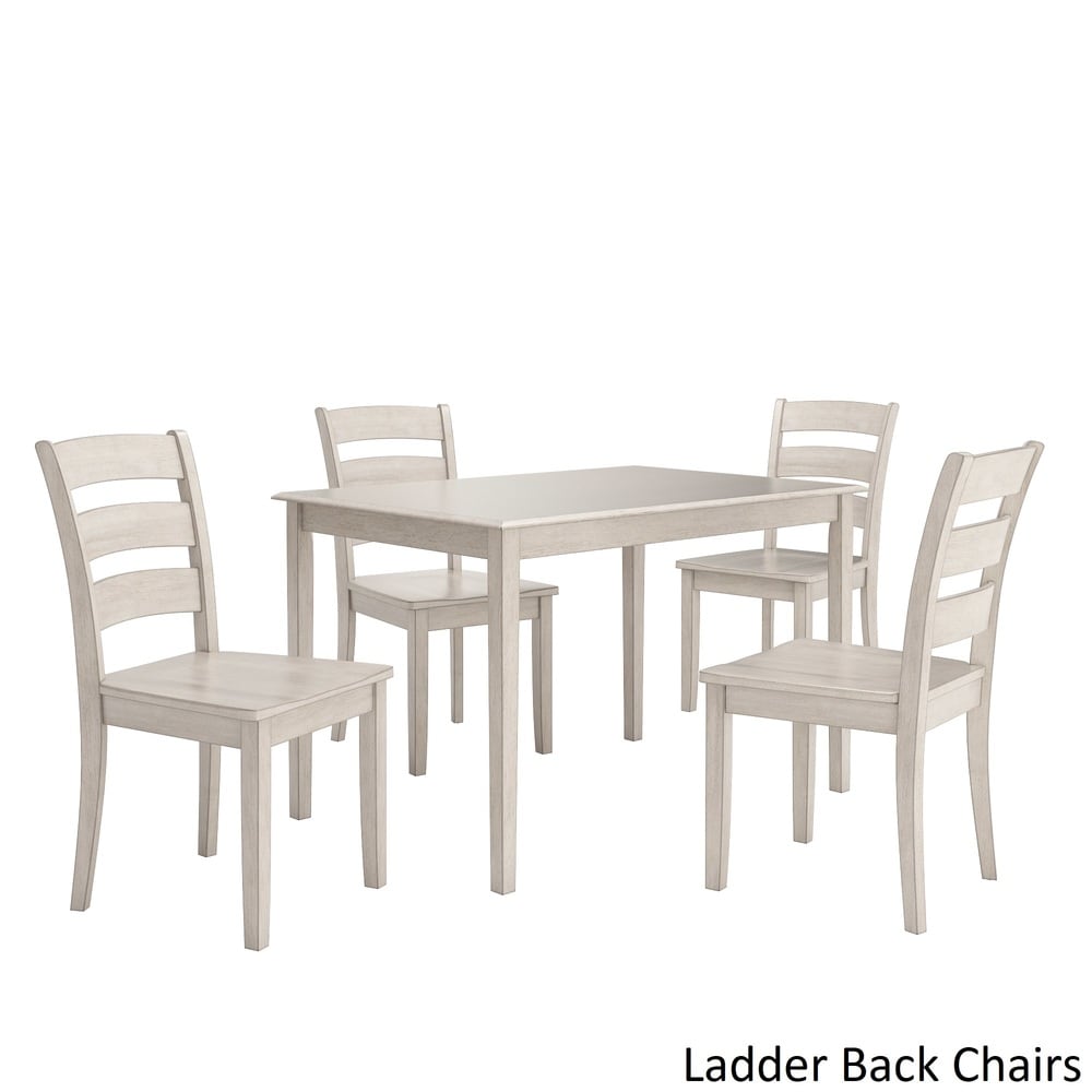 Wilmington Ii 48 Inch Rectangular Antique White 5 Piece Dining Set By Inspire Q Classic