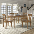Wilmington Ii 48 Inch Rectangular Oak Finish 5 Piece Dining Set By Inspire Q Classic