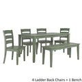 Wilmington Ii 60 Inch Rectangular Antique Sage Green Dining Set By Inspire Q Classic