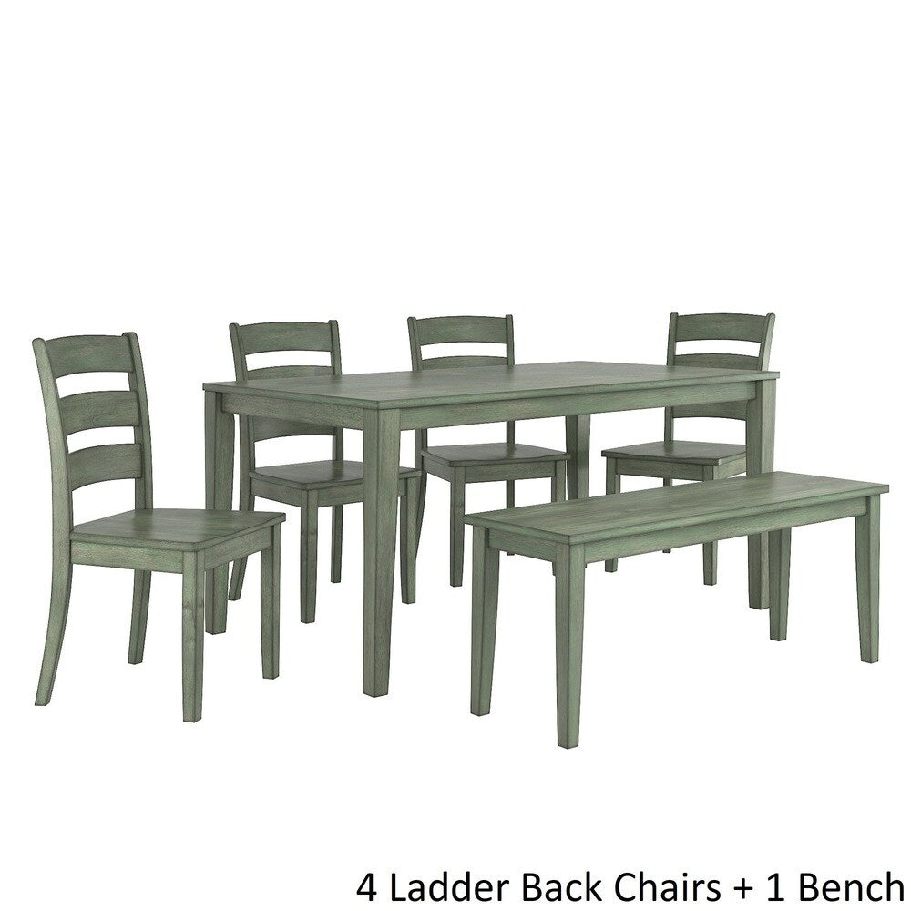 Wilmington Ii 60 Inch Rectangular Antique Sage Green Dining Set By Inspire Q Classic