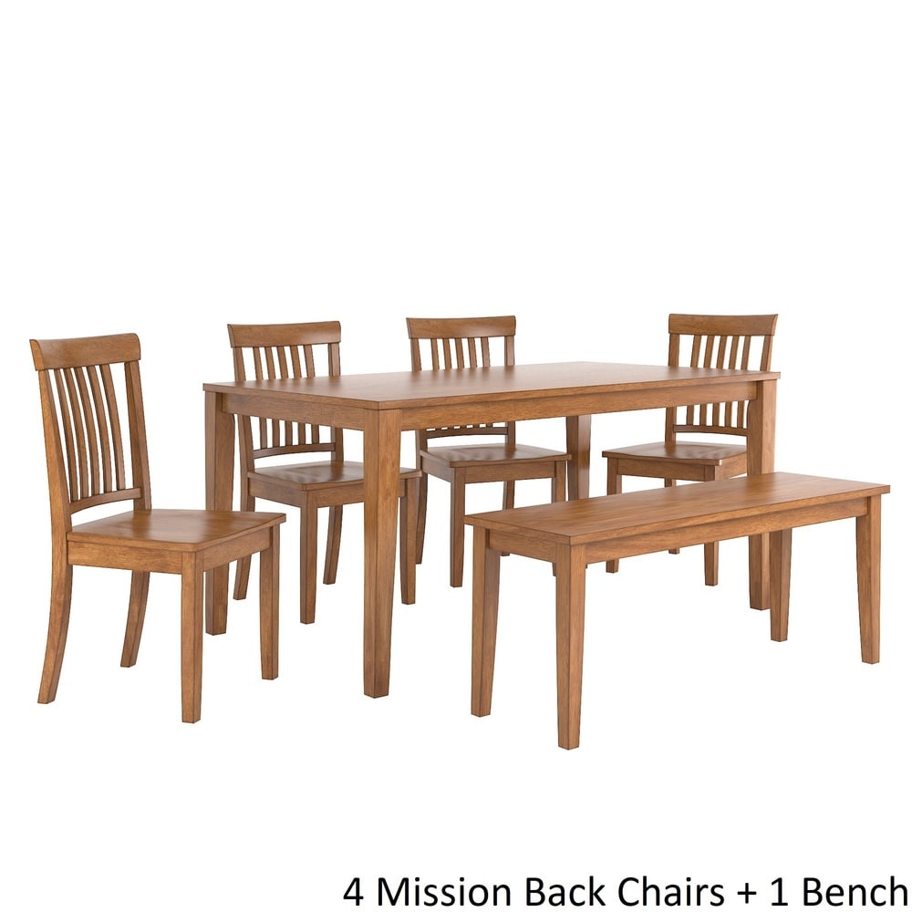 Wilmington Ii 60 Inch Rectangular Oak Finish Dining Set By Inspire Q Classic