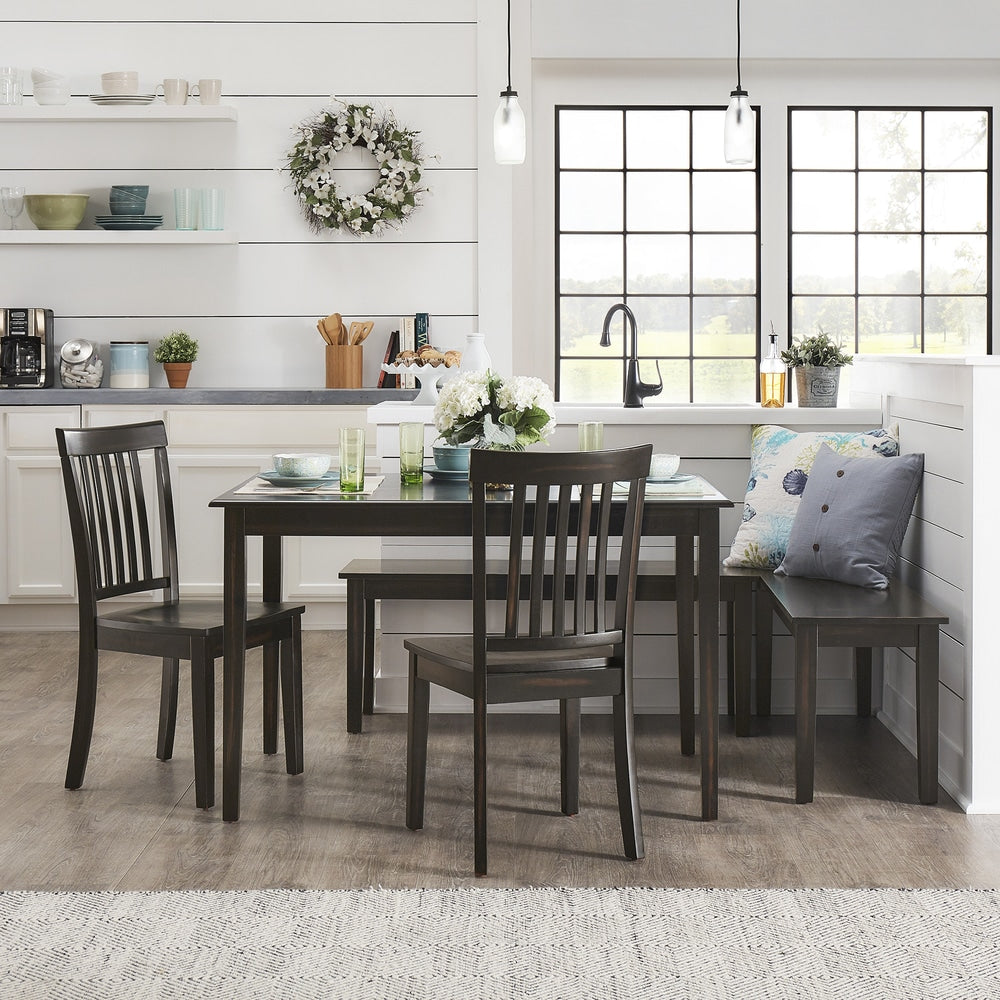 Wilmington Ii Rectangular Antique Black Breakfast Nook Set By Inspire Q Classic