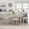 Wilmington Ii Rectangular Antique White Breakfast Nook Set By Inspire Q Classic