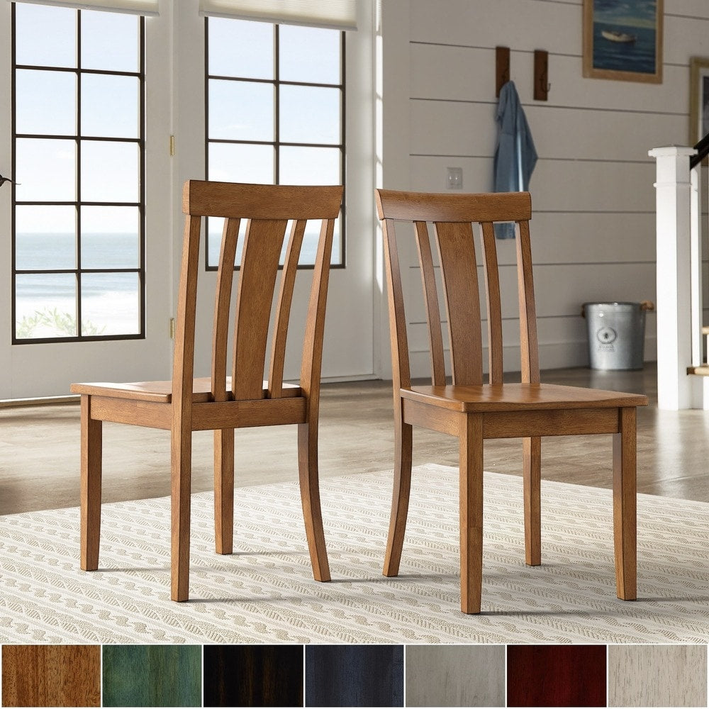 Wilmington Ii Slat Back Wood Dining Side Chairs By Inspire Q Classic Set Of 2