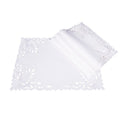 Wilshire Embroidered Cutwork Placemats 14 By 20 Inch Set Of 4 White