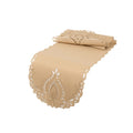 Wilshire Embroidered Cutwork Table Runner 16 By 36 Inch Beige