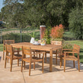 Wilson Outdoor Wood Expandable Rectangle Dining Set By Christopher Knight Home