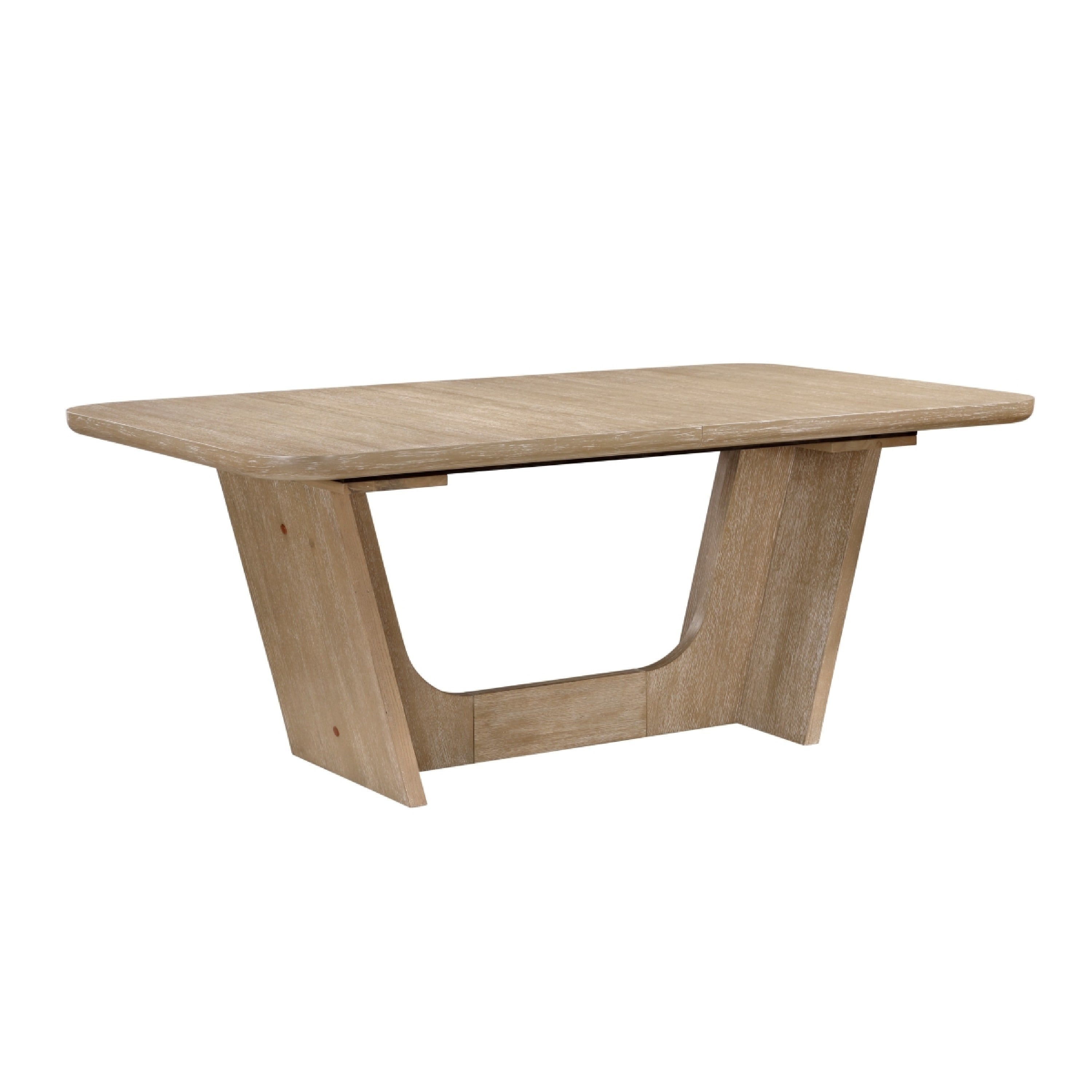 Wily Dining Table 74 94 Inch Extendable Top U Base Natural Oak Brown