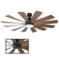 Windflower 60 Inch 12 Blade Indoor Outdoor Smart Ceiling Fan With Six Speed Dc Motor And Led Light.