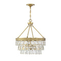 Windham 4 Light Pendant In Warm Brass