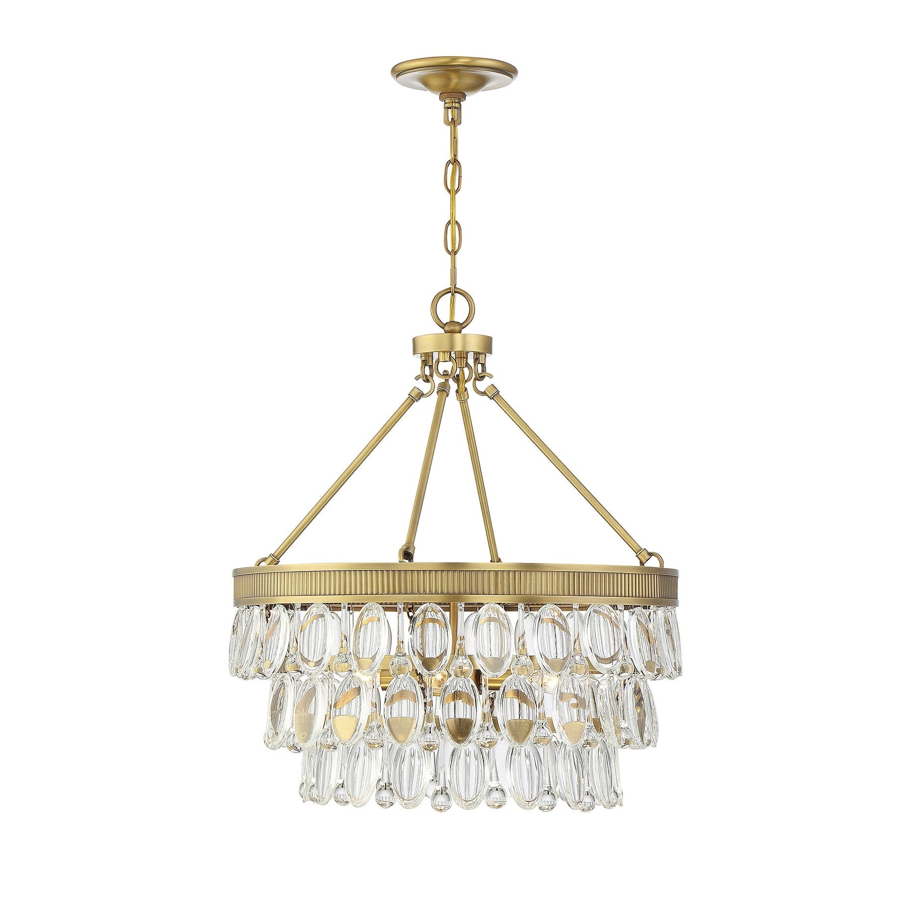 Windham 4 Light Pendant In Warm Brass