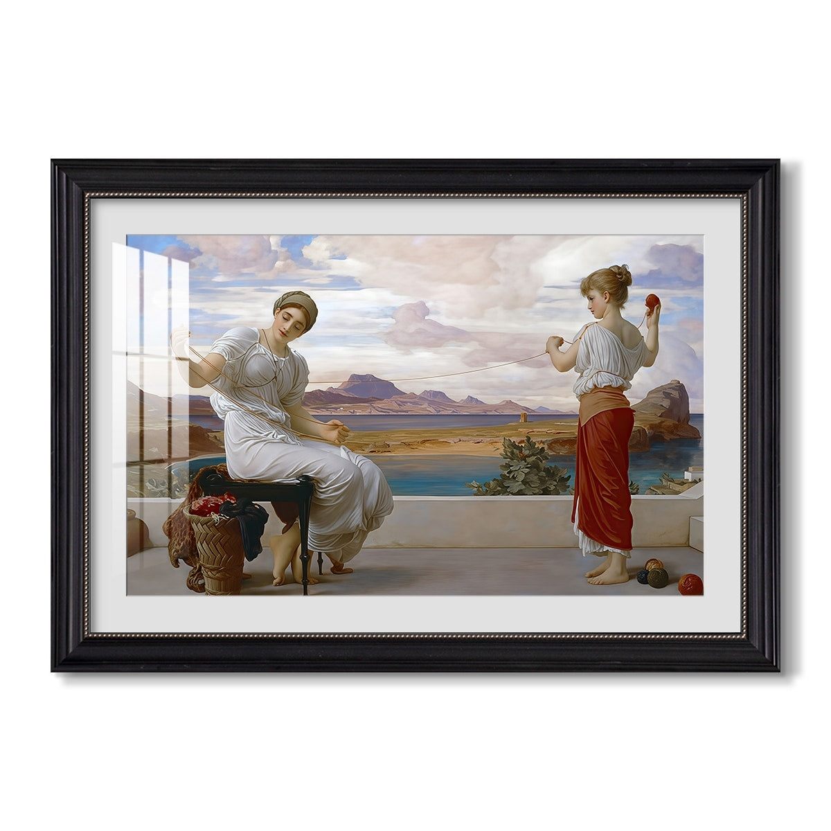 Winding The Skein C 1878 Frederic Leighton Custom Framed Print