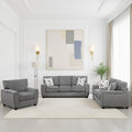Windsor Chenille 3 Piece Living Room Sofa Set With Nailhead Trim