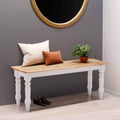 The Gray Barn Grassway White Farmhouse Dining Bench