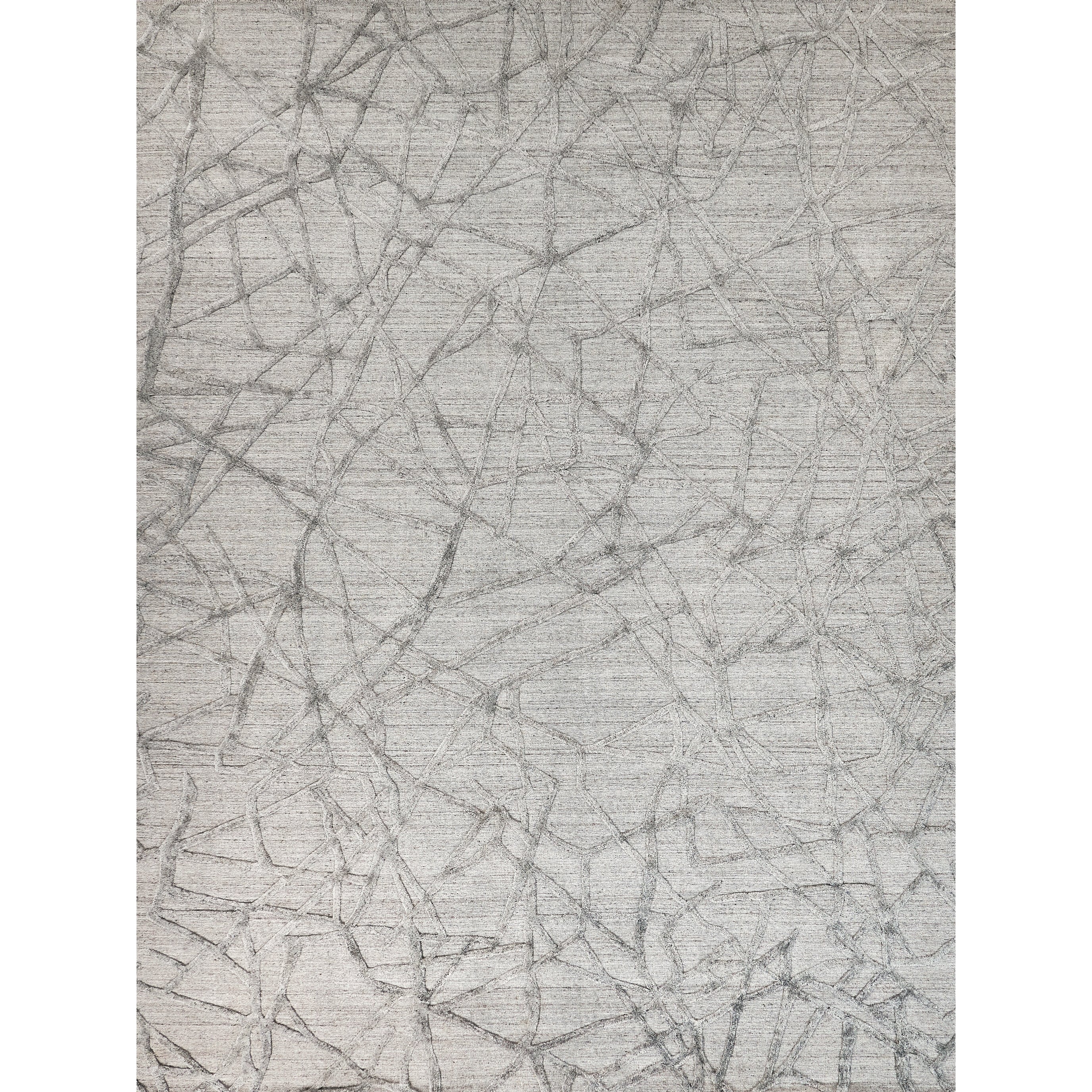Windsor Handloomed Wool Bamboo Silk Gray Area Rug 4 X 6