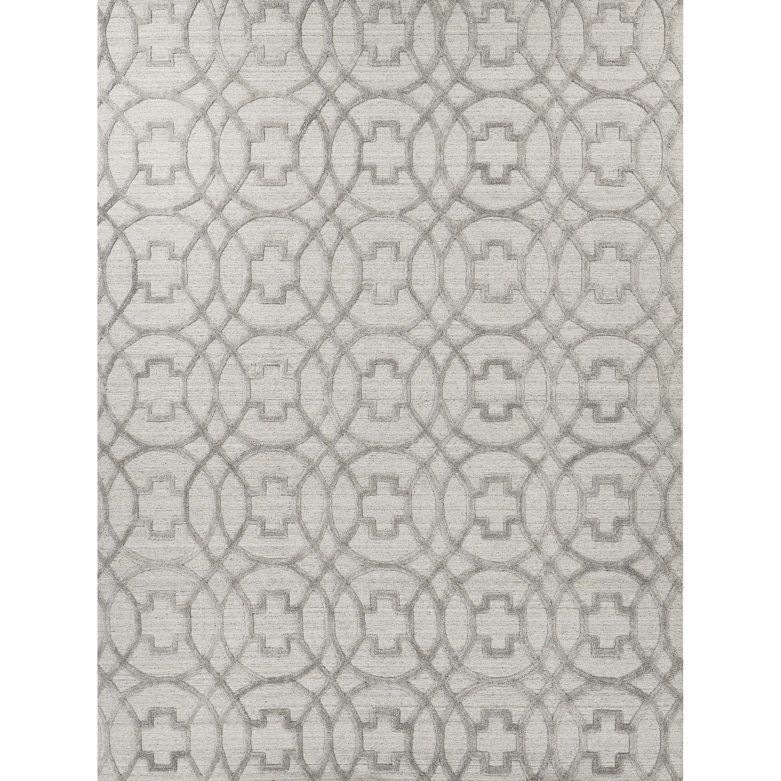 Windsor Handloomed Wool Bamboo Silk Light Silver Area Rug 4 X 6