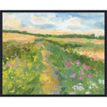 Windswept Flower Field I By Victoria Barnes Framed Canvas Wall Art Print