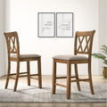 Windvale Fabric Upholstered Counter Height Dining Chairs Set Of 2